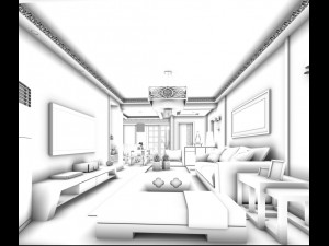 family - kitchen - restaurant 172 Modèle 3D