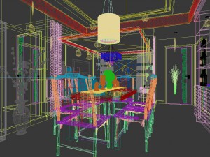 family - kitchen - restaurant 172 Modèle 3D