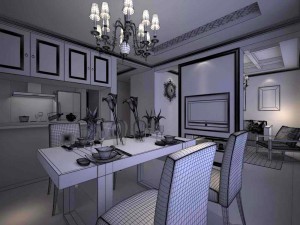 family - kitchen - restaurant 174 Model 3D