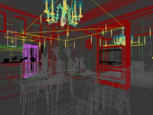family - kitchen - restaurant 174 Model 3D