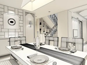 family - kitchen - restaurant 176 3D Model