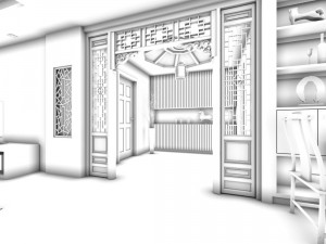 family - kitchen - restaurant 179 3D Model