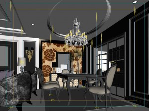 family - kitchen - restaurant 181 Modèle 3D