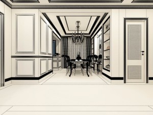 family - kitchen - restaurant 182 Model 3D