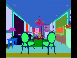 family - kitchen - restaurant 182 Model 3D