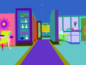 family - kitchen - restaurant 182 Model 3D