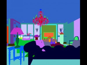 family - kitchen - restaurant 182 Model 3D