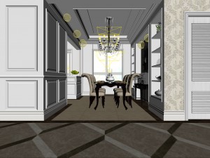 family - kitchen - restaurant 182 Model 3D