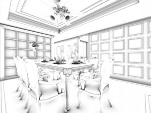 family - kitchen - restaurant 183 3D Model