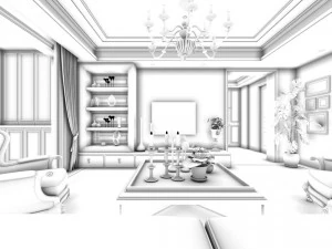 family - kitchen - restaurant 183 3D Model