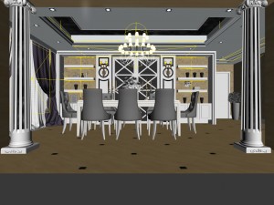 family - kitchen - restaurant 185 3D Model