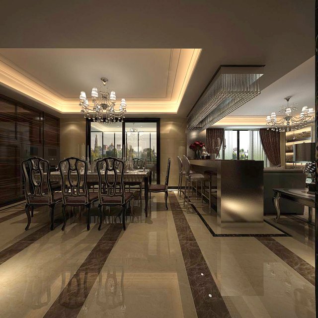 family - kitchen - restaurant 186 3D Model .c4d .max .obj .3ds .fbx .stl .blend 