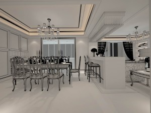 family - kitchen - restaurant 186 3D Model