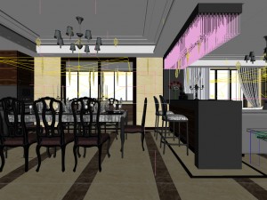 family - kitchen - restaurant 186 3D Model