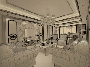 family - kitchen - restaurant 188 3D Model