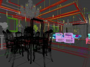 family - kitchen - restaurant 188 3D Model