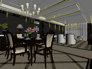 family - kitchen - restaurant 188 3D Model