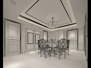 family - kitchen - restaurant 189 3D Model