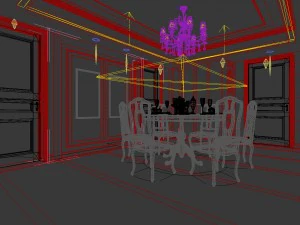 family - kitchen - restaurant 189 3D Model