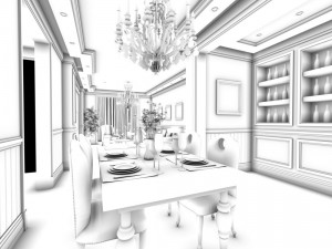 family - kitchen - restaurant 191 3D Модель
