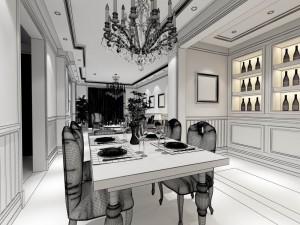 family - kitchen - restaurant 191 3D Модель