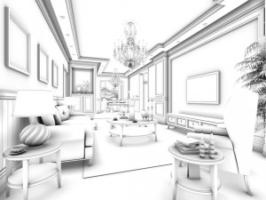 family - kitchen - restaurant 191 3D Модель