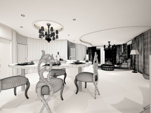 family - kitchen - restaurant 193 Model 3D