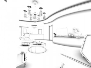 family - kitchen - restaurant 193 Model 3D