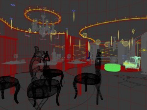 family - kitchen - restaurant 193 Model 3D