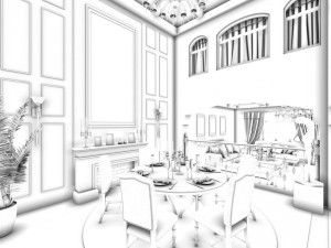 family - kitchen - restaurant 197 3D Model