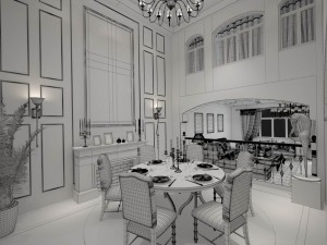 family - kitchen - restaurant 197 3D Model
