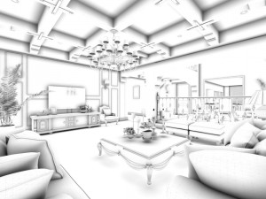 family - kitchen - restaurant 197 3D Model