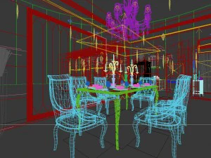 family - kitchen - restaurant 198 3D Model