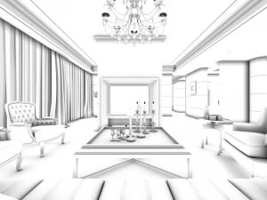 family - kitchen - restaurant 198 3D Model