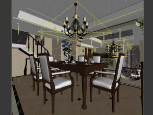 family - kitchen - restaurant 199 3D Model