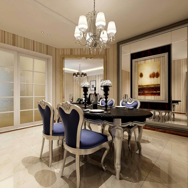 family - kitchen - restaurant 200 Modèle 3D .c4d .max .obj .3ds .fbx .stl .blend 