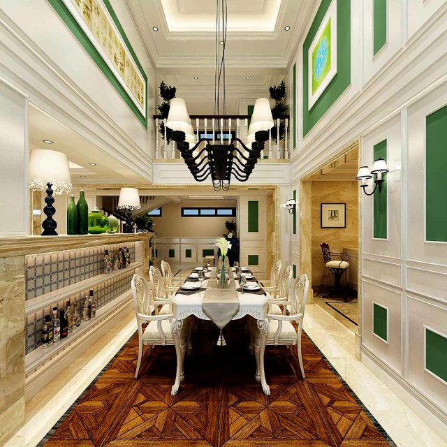 family - kitchen - restaurant 202 3D Модель .c4d .max .obj .3ds .fbx .stl .blend 