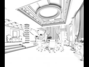 family - kitchen - restaurant 203 3D Model