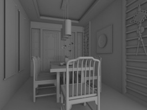family - kitchen - restaurant 206 3D Model