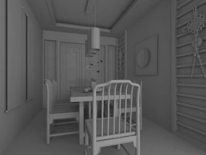 family - kitchen - restaurant 206 3D Model