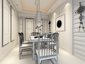 family - kitchen - restaurant 206 3D Model