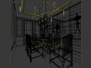 family - kitchen - restaurant 206 3D Model