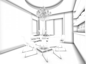 family - kitchen - restaurant 207 3D Модель