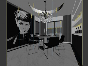 family - kitchen - restaurant 207 3D Модель