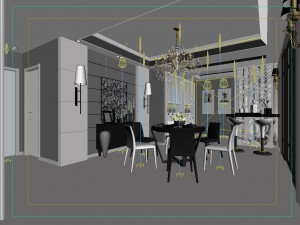 family - kitchen - restaurant 208 3D Модель