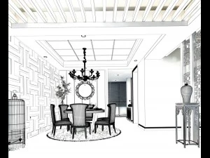 family - kitchen - restaurant 209 3D Model