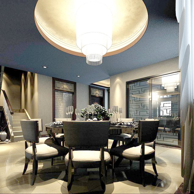 family - kitchen - restaurant 210 Modelo 3D .c4d .max .obj .3ds .fbx .stl .blend 