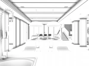 family - kitchen - restaurant 213 3D Model