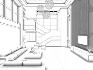 family - kitchen - restaurant 213 3D Model