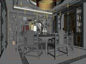 family - kitchen - restaurant 213 3D Model